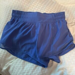 Size 4 lululemon blue hotty hot shorts